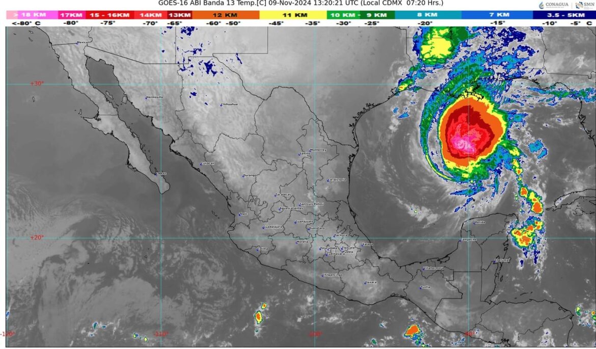 Pronostican lluvias muy fuertes en el Sureste de México