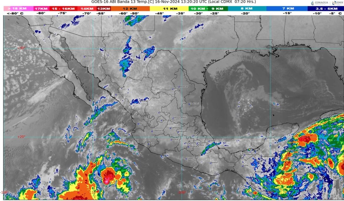 Lluvias puntuales intensas en el Sureste Mexicano y la Península de Yucatán