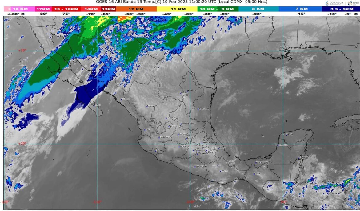 Un sistema frontal mantendrá características de estacionario sobre México