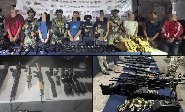 Caen 11 delincuentes con mega arsenal en Veracruz; participaron en ataque armado