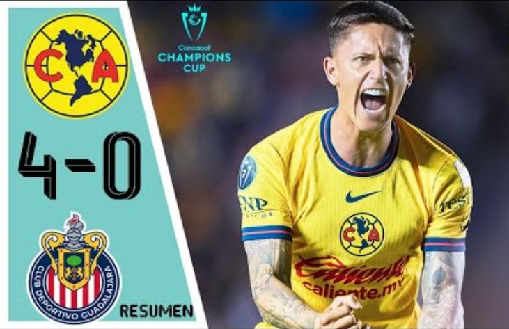 América golea a Chivas en el tercer Clásico de México y está en Cuartos de Concacaf