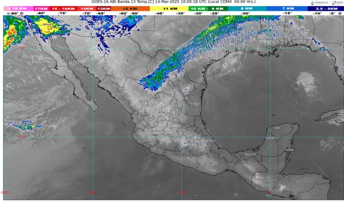 Frente frío y onda de calor afectan a México