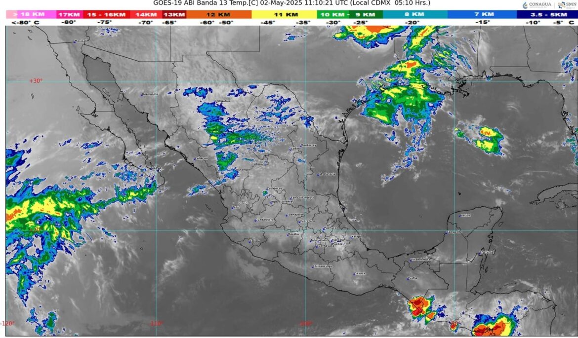 Frente frío ocasionara lluvias y vientos fuertes en el norte de México