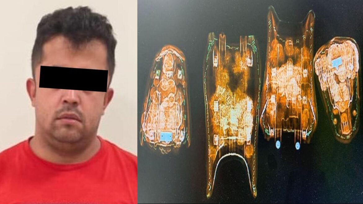 Detienen en el AIFA a extranjero con 4.4 kg de cocaína
