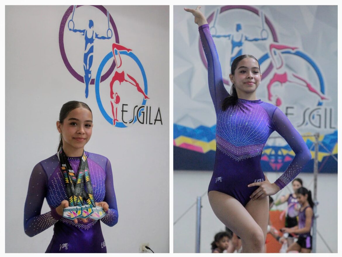 Valeria Nicole, la lagunera que brilla como campeona nacional de gimnasia