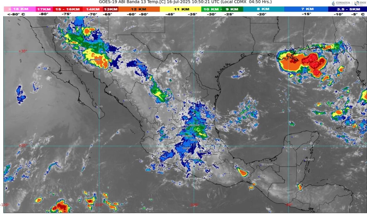 La onda tropical número 12 recorrerá las costas del Pacífico central mexicano