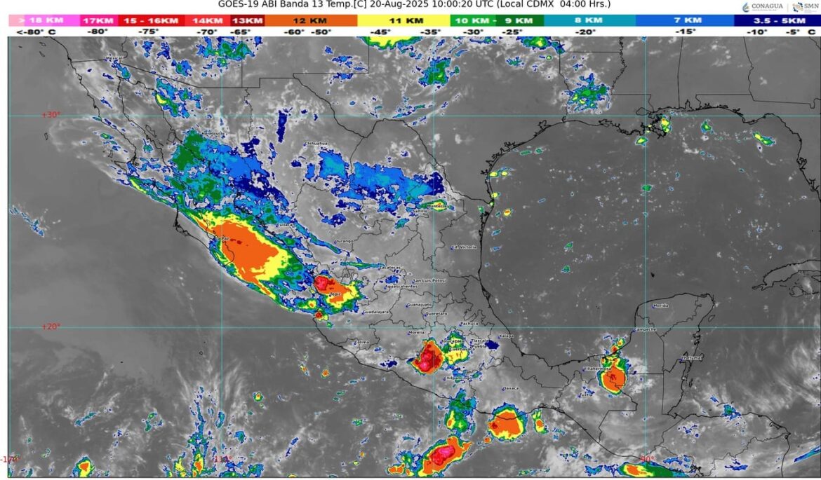 Ondas tropicales provocarán lluvias en el norte, occidente, centro, sur y sureste del país