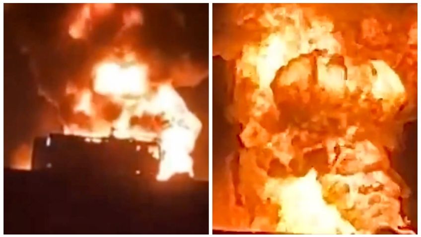 Autobús de peregrinos se estrella contra una pipa de gasolina y se incendia