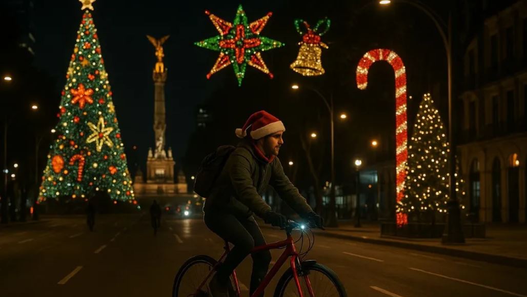 ¡Alista la bici! CdMx confirma paseo nocturno navideño para despedir al 2025