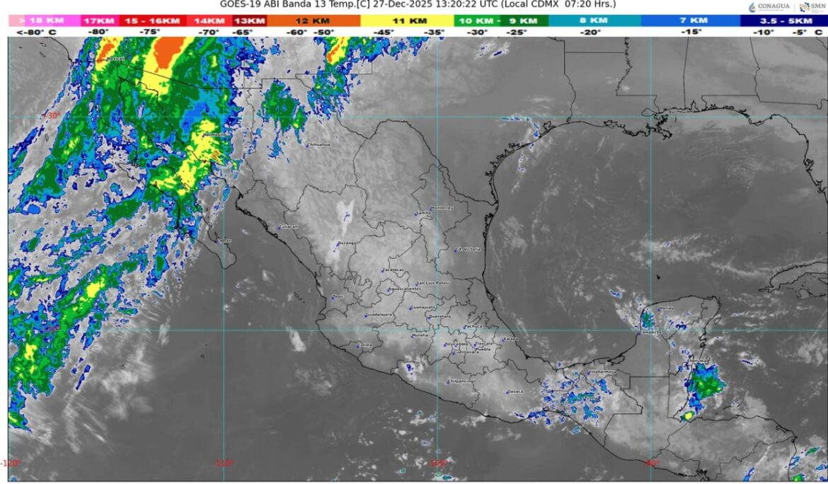 Esperan lluvias, vientos fuertes y posible nieve en varias regiones