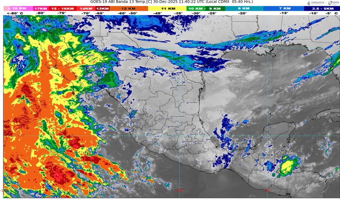 El frente frío número 25 se extenderá sobre la Península de Yucatán