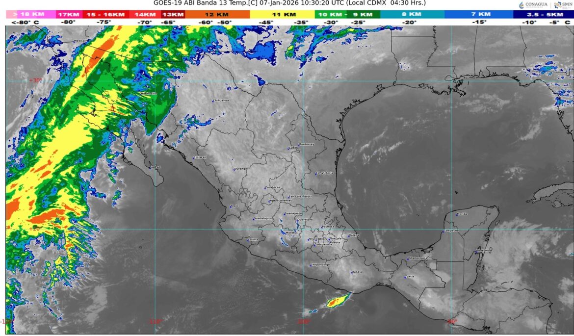 El frente frío número 27 se desplazará sobre el noroeste y norte de México