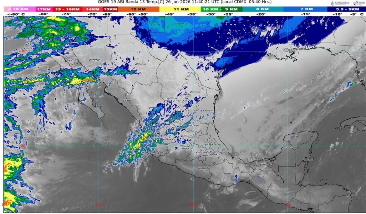 El frente frío número 30 se desplazará sobre el golfo de México