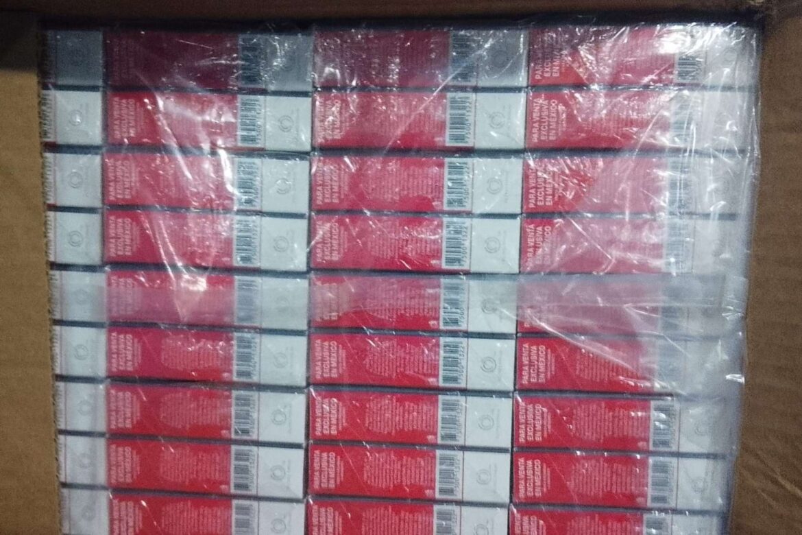 Aseguran más de 1.4 millones de cigarros ilícitos en el AICM
