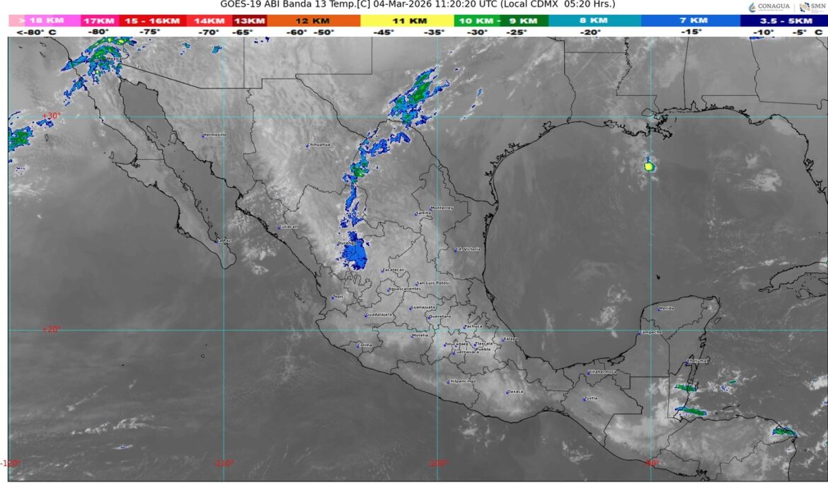 Un nuevo frente frío se aproximará al noroeste del territorio mexicano