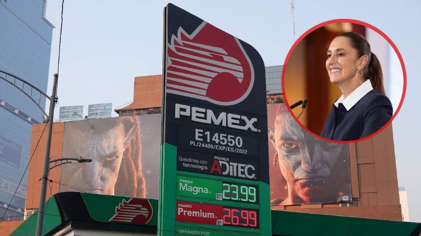 La gasolina “ya es más barata”, dice Sheinbaum; Magna está por debajo de los 24 pesos por litro