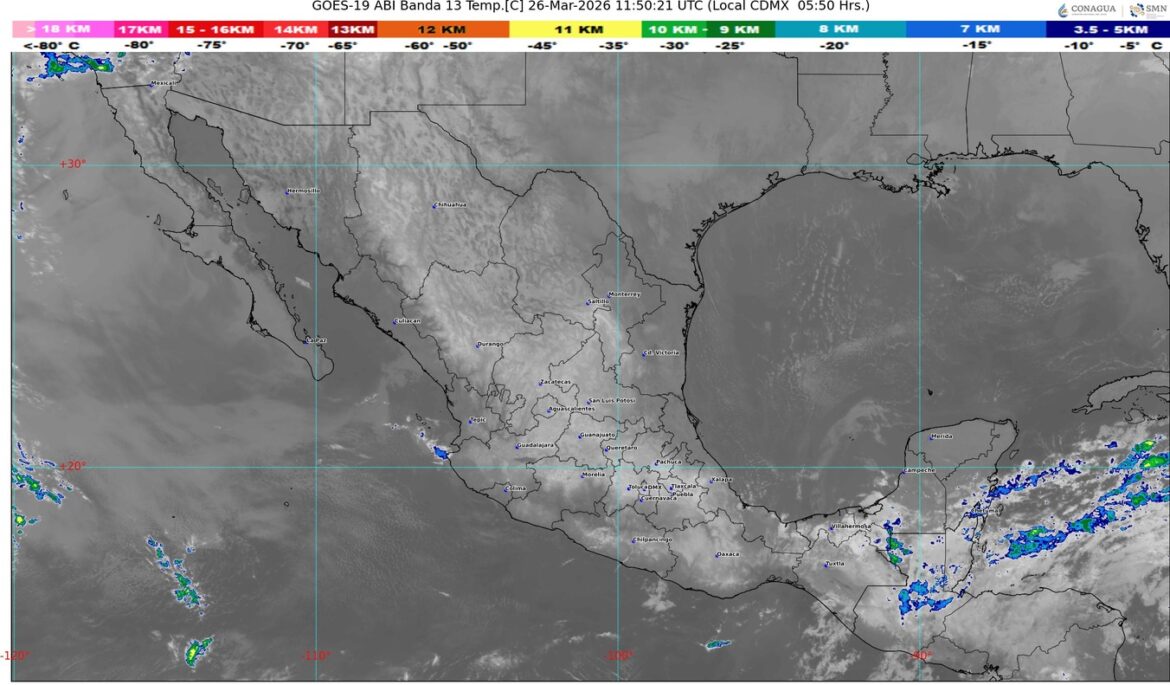 Pronostican lluvias y descargas eléctricas en varias regiones del país