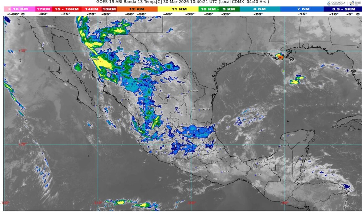 Pronostican chubascos y lluvias fuertes en el oriente, sur, sureste y península de Yucatán