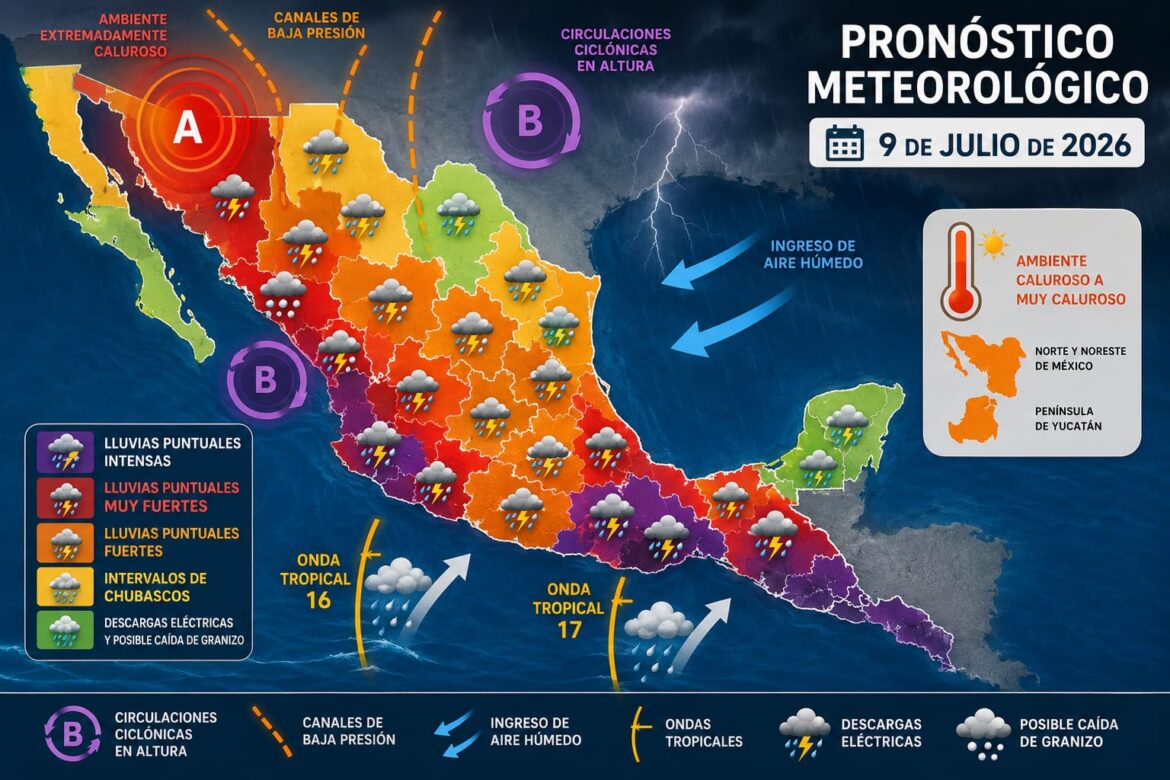 Las ondas tropicales 16 y 17 generarán lluvias en México