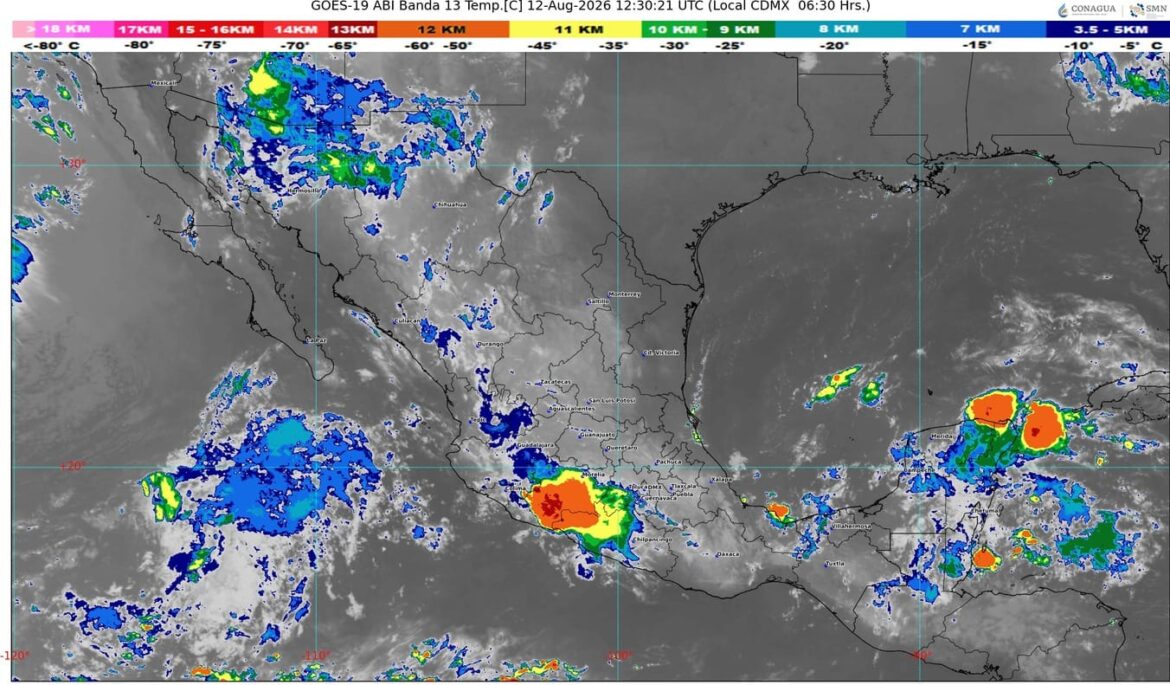La onda tropical número 26 se desplazará sobre la península de Yucatán y el sureste de México