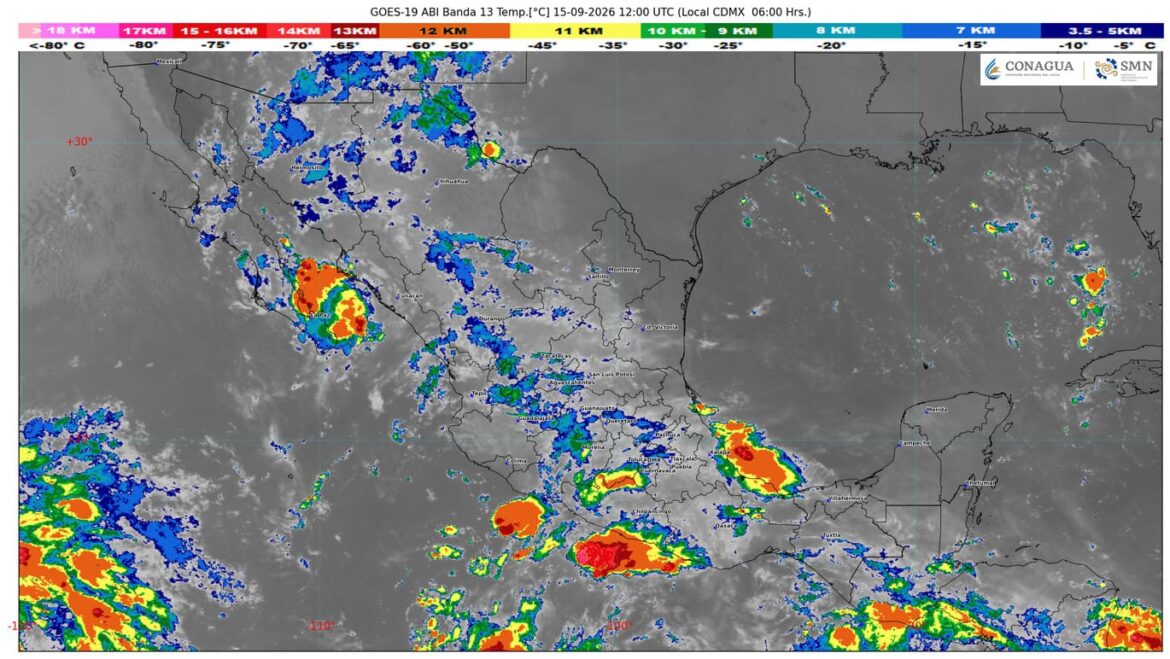 Lloverá en el noreste, centro, oriente, sur y sureste de México, incluida la península de Yucatán