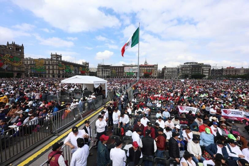 Sheinbaum cierra hoy en el Zócalo gira nacional de rendición de cuentas