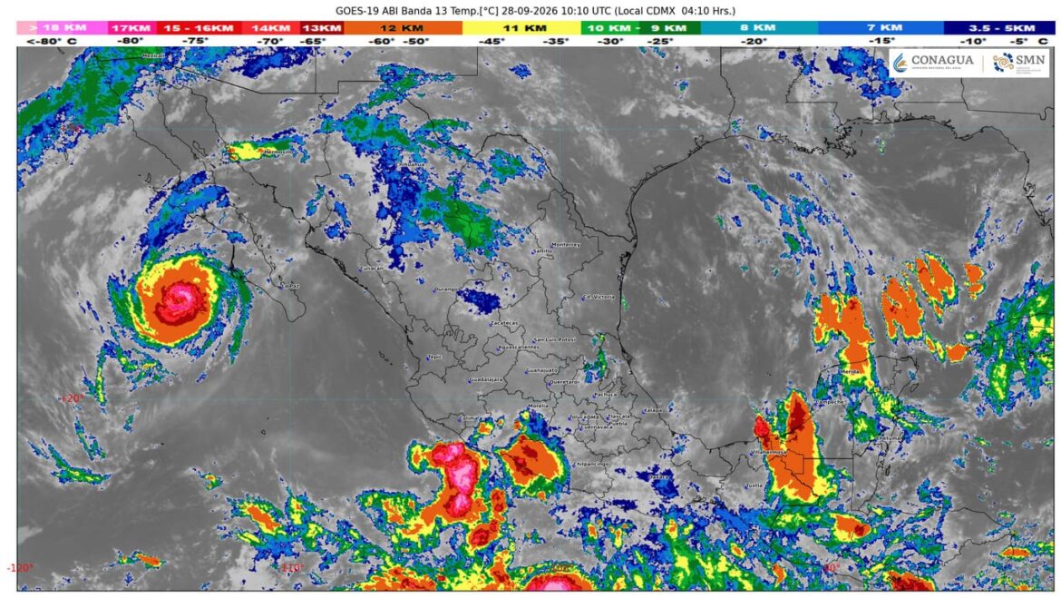Se prevé que el centro del huracán Polo toque tierra en Baja California Sur.